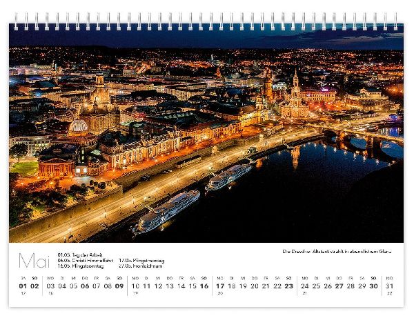 Kalender Sachsen von oben kompakt 2027