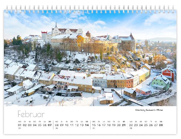 Kalender Sachsen von oben kompakt 2027