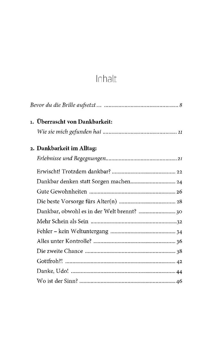 Die Brille der Dankbarkeit