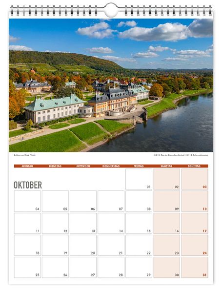 Einschreibkalender Dresden und Sächsische Schweiz 2027