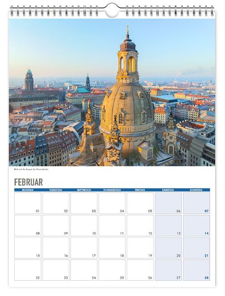 Einschreibkalender Dresden und Sächsische Schweiz 2027