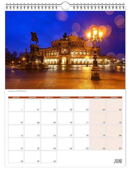 Einschreibkalender Dresden und Sächsische Schweiz 2027