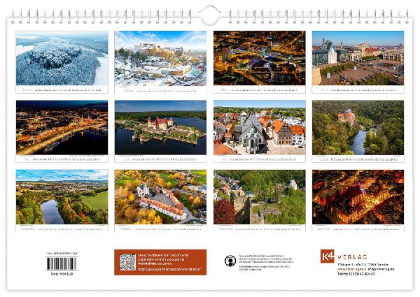 Kalender Sachsen von oben 2027 - Luftaufnahmen