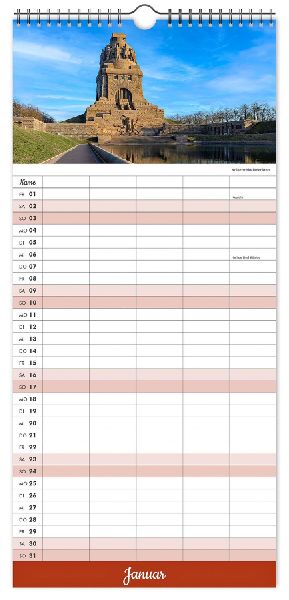 Kalender Familienplaner Leipzig 2027