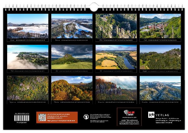 Kalender Sächsische Schweiz Luftaufnahmen 2027