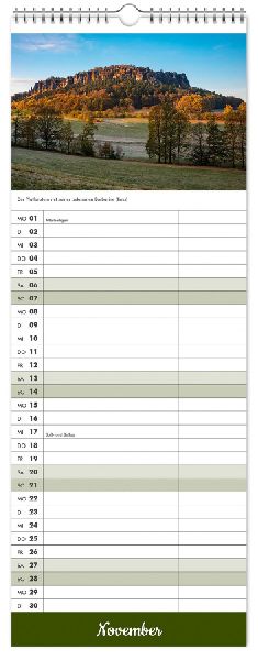 Küchenkalender Sächsische Schweiz 2027