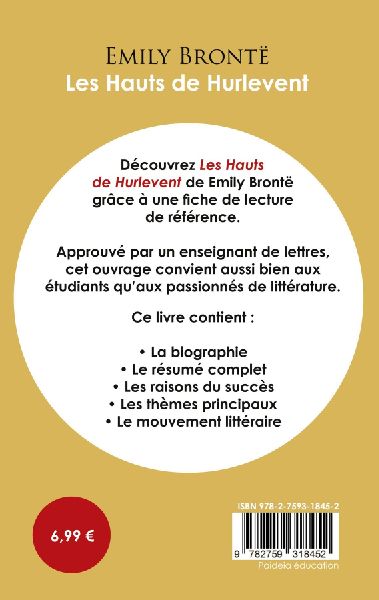 Fiche de lecture Les Hauts de Hurlevent (Étude intégrale)