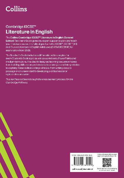 Cambridge IGCSE(TM) Literature in English Teacher's Guide