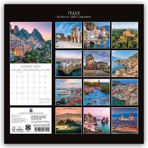 Italy - Italien 2027 - 16-Monatskalender