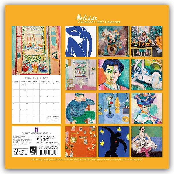 Matisse - Henri Matisse 2027 - 16-Monatskalender