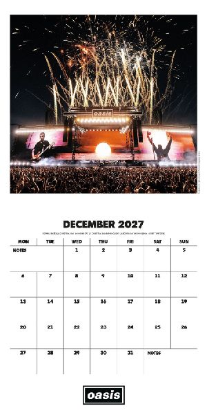 Oasis - Offizieller Kalender 2027