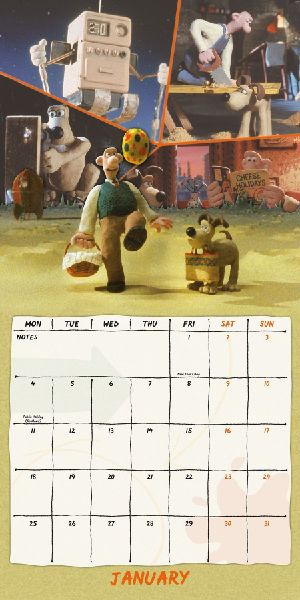 Wallace and Gromit 2027 - Wandkalender