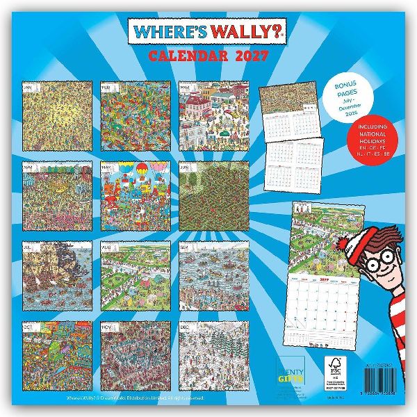 Where's Wally? - Wo ist Wally 2027 - Wand-Kalender
