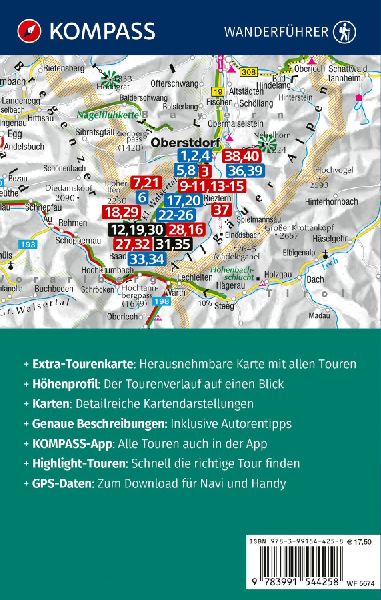 KOMPASS Wanderführer Kleinwalsertal, 35 Touren mit Extra-Tourenkarte