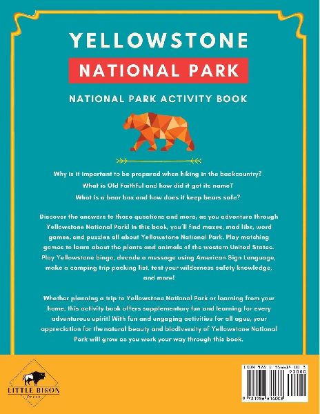 Yellowstone National Park Activity Book