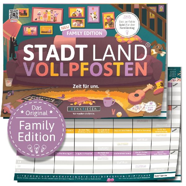 DENKRIESEN - Stadt Land Vollpfosten® Family Edition - "Z...