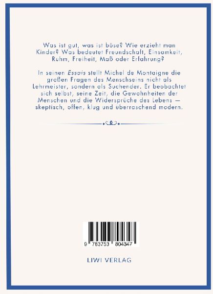 Michel de Montaigne: Essais. Neuausgabe