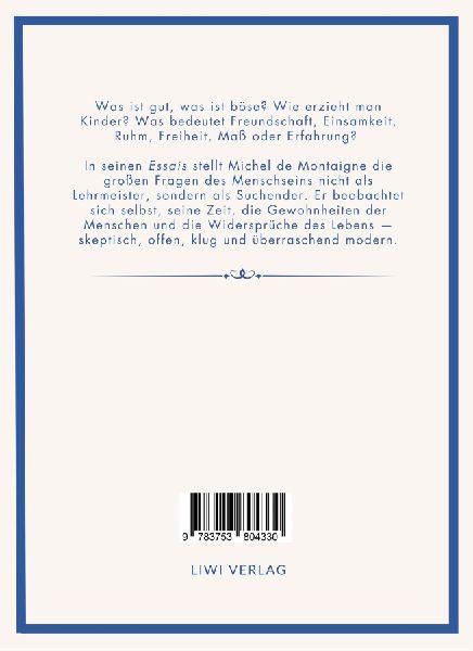 Michel de Montaigne: Essais. Neuausgabe