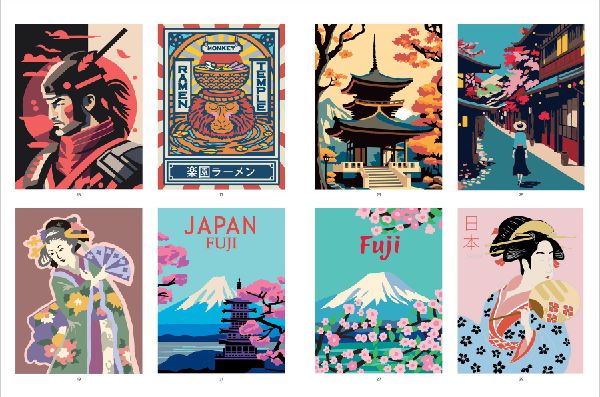 Malen nach Zahlen: Japan