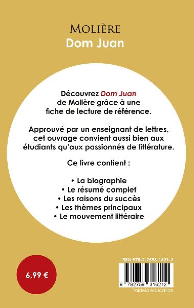 Fiche de lecture Dom Juan (Étude intégrale)