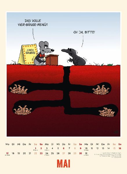Uli Stein Tierisch großer Kalender 2027: Monatskalender für die Wand im Großformat