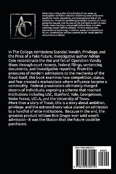 THE COLLEGE ADMISSIONS SCANDAL