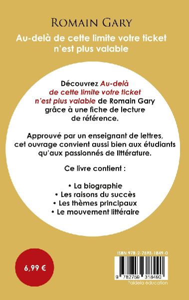 Fiche de lecture Au-delà de cette limite votre ticket n'est plus valable (Étude intégrale)
