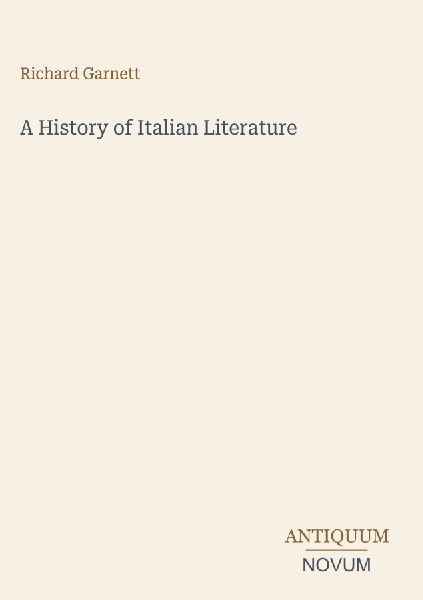 A History of Italian Literature