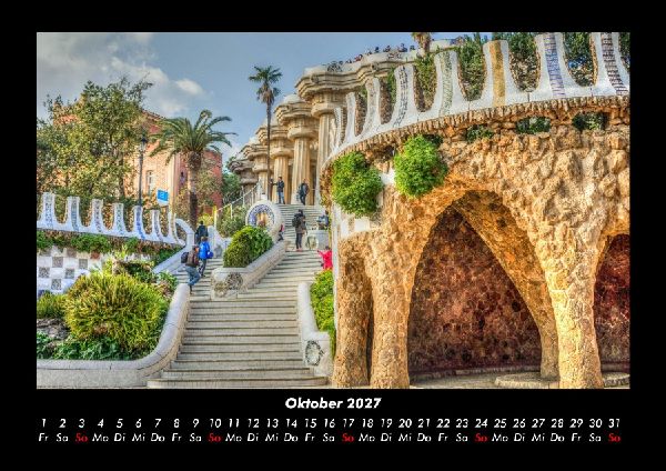 Barcelona 2027 Fotokalender DIN A3