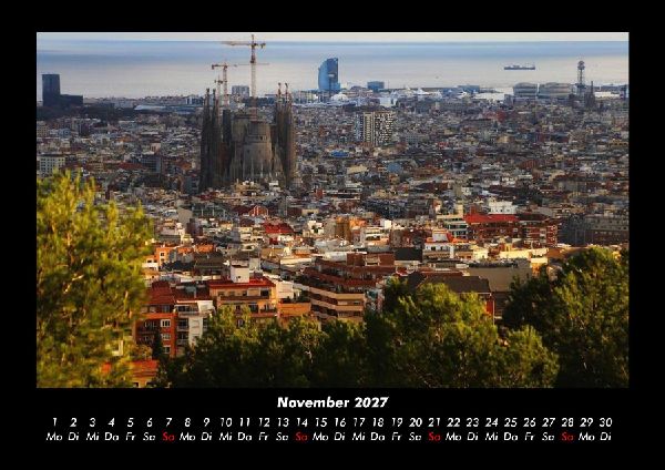 Barcelona 2027 Fotokalender DIN A3