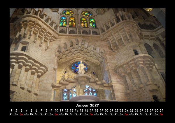 Barcelona 2027 Fotokalender DIN A3