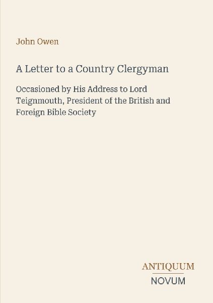 A Letter to a Country Clergyman