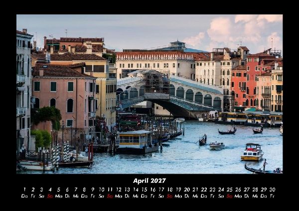 Venedig 2027 Fotokalender DIN A3