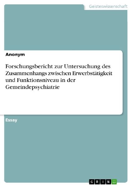 Forschungsbericht zur Untersuchung des Zusammenhangs zwischen ...