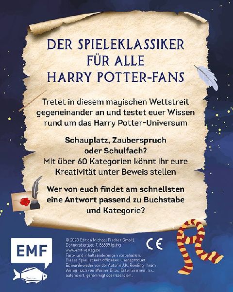 Kartenspiel: Stadt, Land, ... Das inoffizielle Spiel für Harry Potter-Fans mit 128 Karten