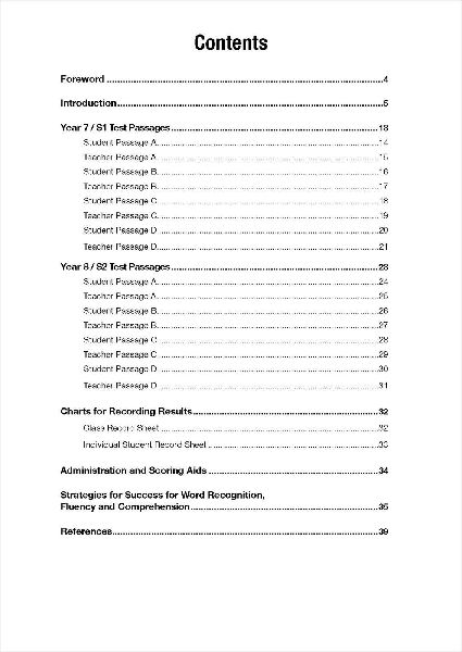 3 Minute Reading Assessments Ages 11-13