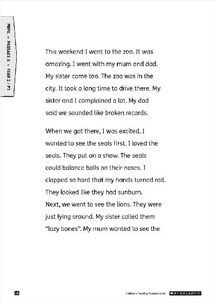 3 Minute Reading Assessments Ages 6-8