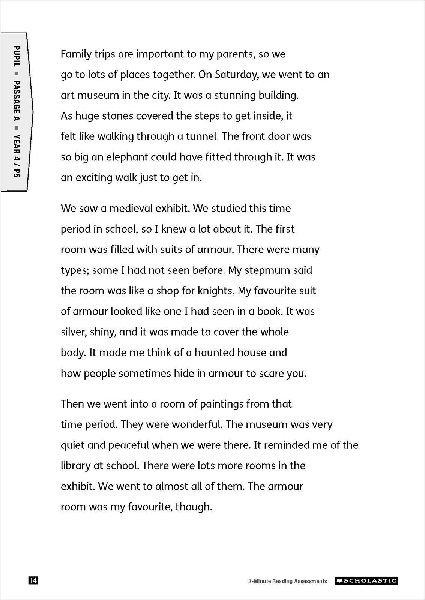 3 Minute Reading Assessments Ages 8-11