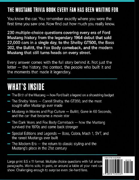 Ford Mustang Trivia Book