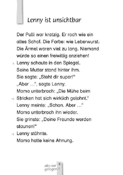 Alles nur gelogen?! - Lesestufe 1