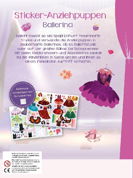 Sticker-Anziehpuppen Ballerina