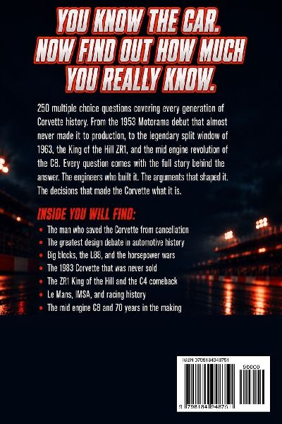 Chevy Corvette Trivia Book