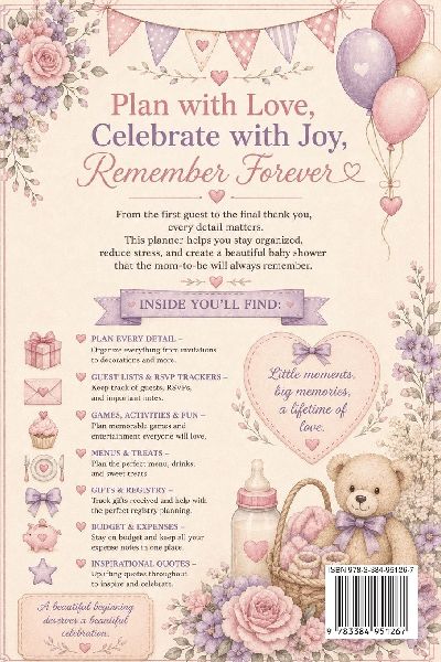 Baby Shower Planner Notebook