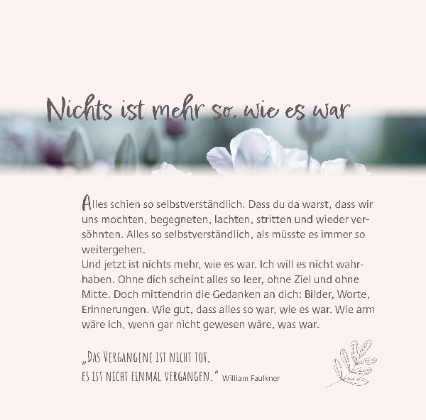 Trauer und Trost - Worte, die verwandeln