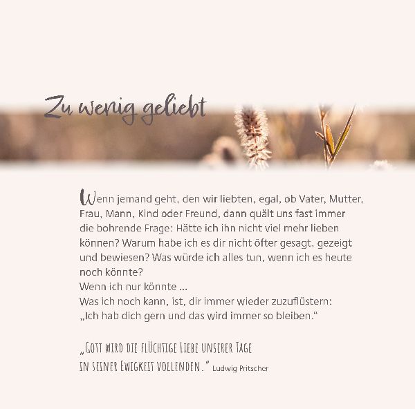 Trauer und Trost - Worte, die verwandeln