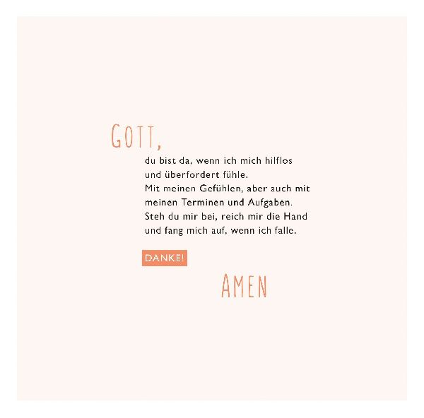 Nimm dir Zeit für dich und mich. Gott