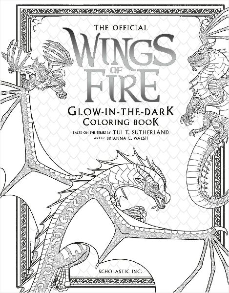 Wings of Fire Glow-in-the-Dark Coloring Book