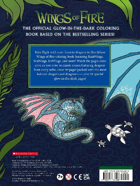 Wings of Fire Glow-in-the-Dark Coloring Book