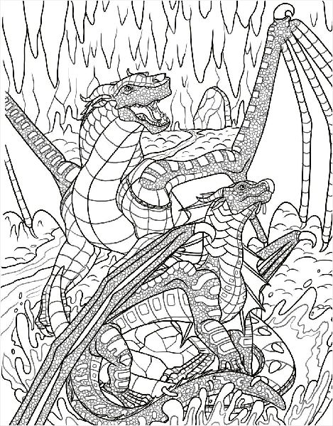 Wings of Fire Glow-in-the-Dark Coloring Book