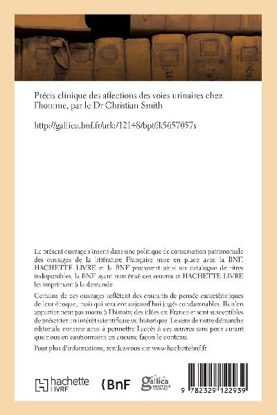 Précis clinique des affections des voies urinaires chez l'homme